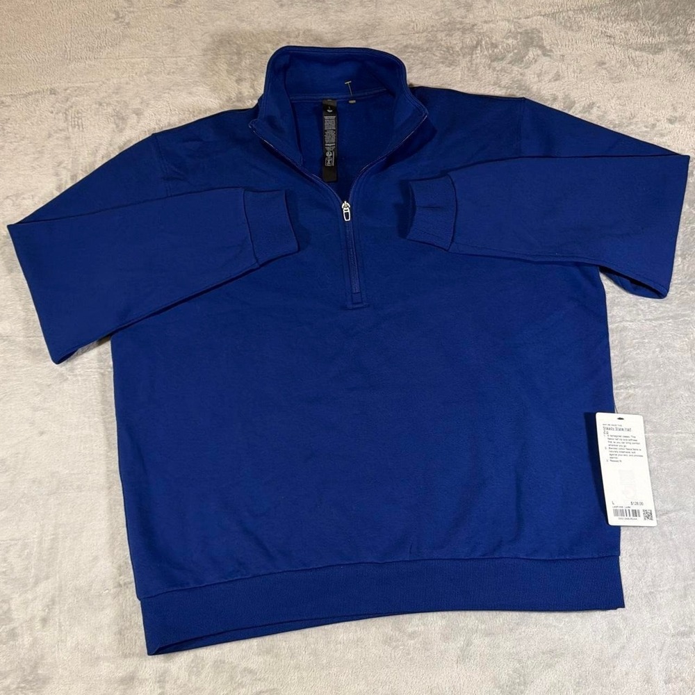 Lululemon Steady State Half Zip Sweatshirt | Blue | Large